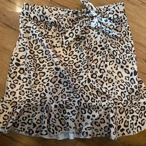 Leopard mini skirt
